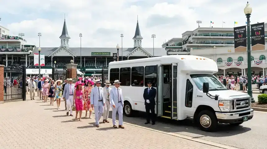 Party bus transportation for Kentucky Oaks and Kentucky Derby in Louisville