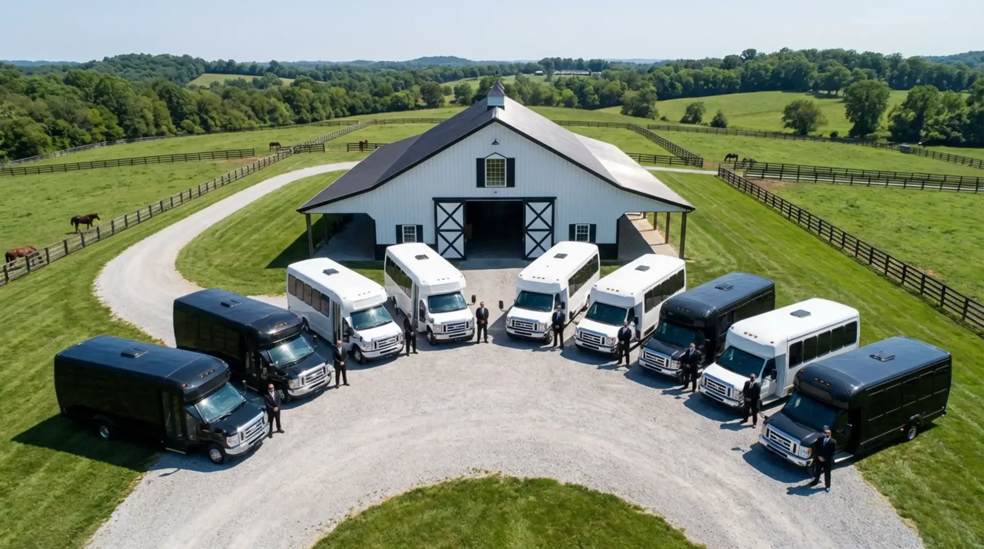 Fleet of Kentucky party buses for bourbon tours
