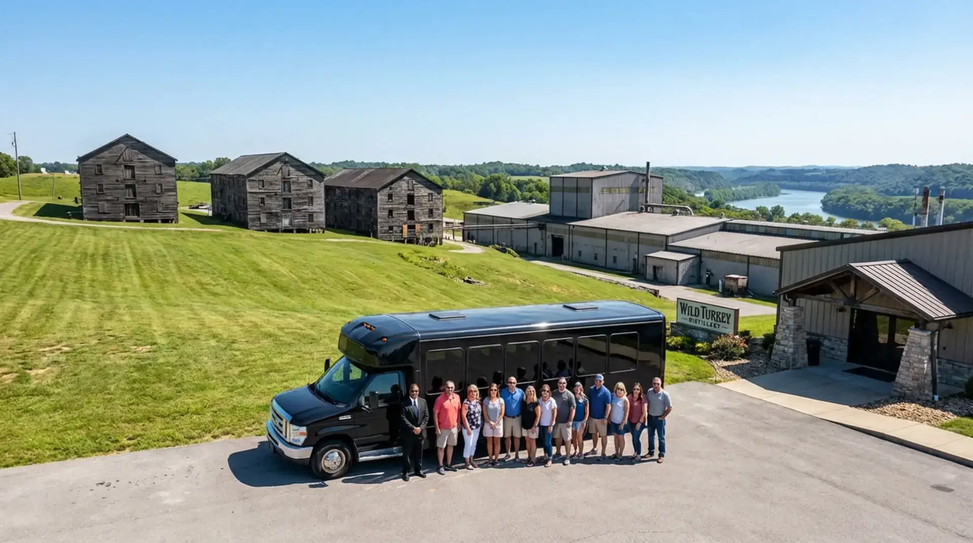 Party bus at Wild Turkey Distillery in Kentucky